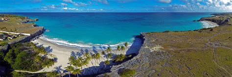 bottom bay in the afternoon recent drone aerial work from above barbados beach landscape