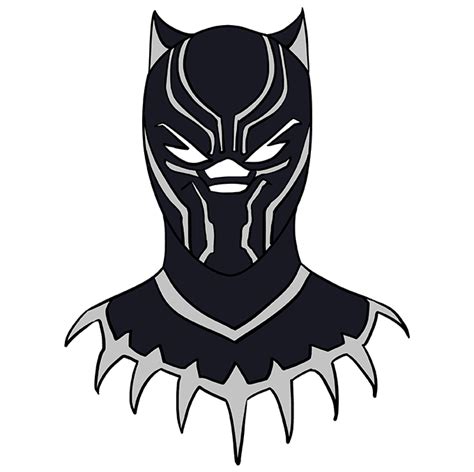 How To Draw The Black Panther Really Easy Drawing Tutorial Marvel Art