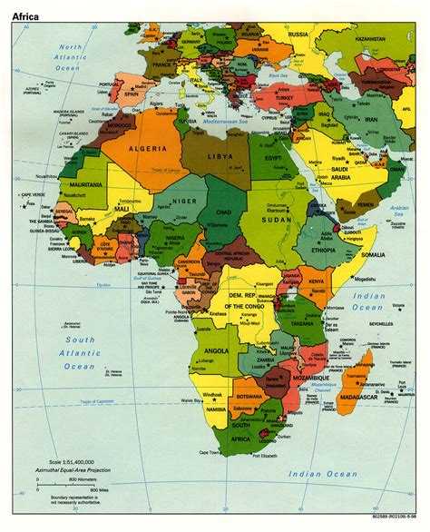 1up Travel Maps Of Africa Continent Africa Political Map 1998 452k
