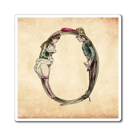 Magnet Featuring The Letter O From The Erotic Alphabet 1880 By Frenc Flashback Shop