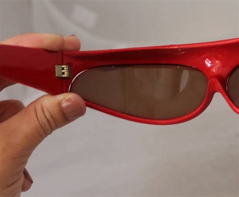 1960s Parisian Vintage Red Geometric Frame Sunglasses For Sale At 1stdibs