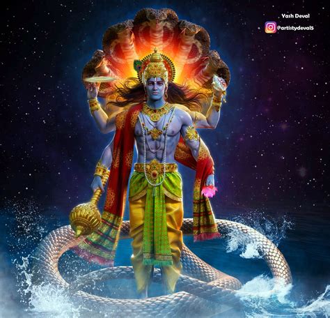 Lord Vishnu Wallpapers K HD Lord Vishnu Backgrounds On WallpaperBat