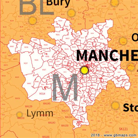 Manchester Postcode Area District And Sector Maps In Editable Format