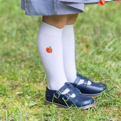 Pumpkin Knee Socks Dressie Jessie Smocking