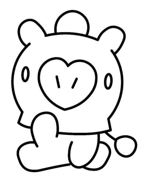 Mang From Bt21 Coloring Page Free Printable Coloring Pages Coloring
