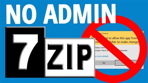 How To Install And Use Portable 7zip Without Administrator Rights On
