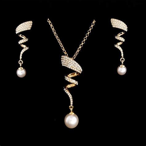 Womens Vintage Pearl Imitation Jewelry Set Vintage Low Cost Pearl