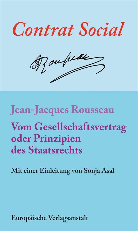 Vom Gesellschaftsvertrag Oder Prinzipien Des Staatsrechts Von Jean