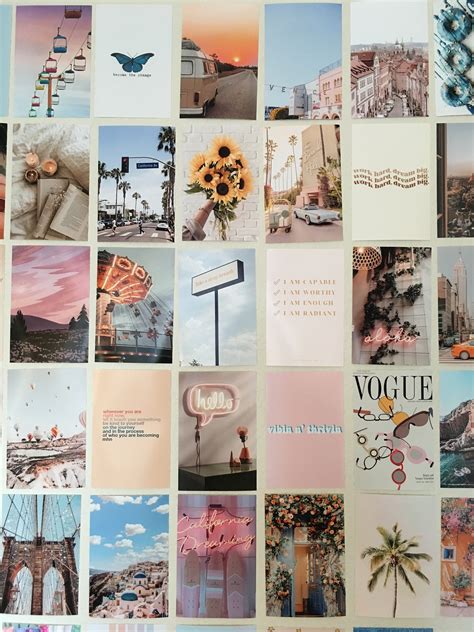 Sunset Aesthetic Wall Collage Kit Digital Printable Room Etsy
