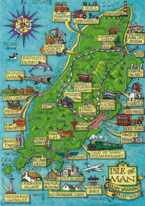 Last minute hotels in isle of man. A Journey of Postcards: Map of the Isle of Man