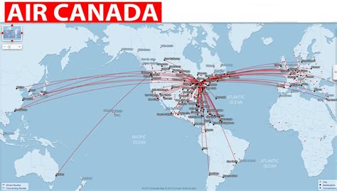 International Flights Air Canada Routes Map