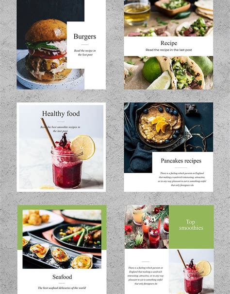 Food Social Media Template Restaurant Social Media Food Menu