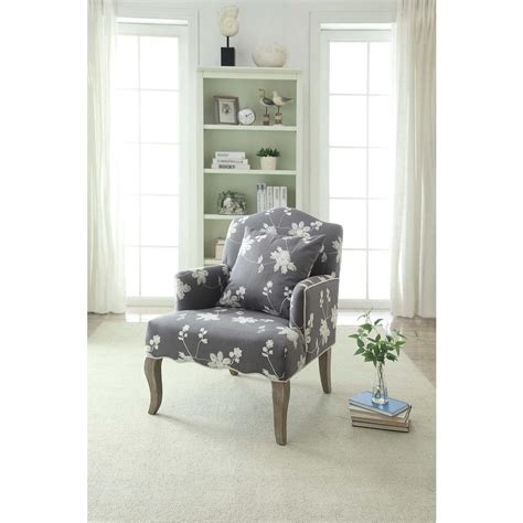Is managed by 8 persons in total. Linon Home Decor Gray Floral Polyester Arm Chair ...