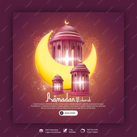 Premium Psd Ramadan Kareem Traditional Islamic Festival Religious