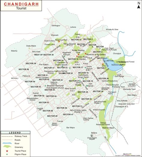 Chandigarh Map Map Of Chandigarh India India Maps Maps India Maps