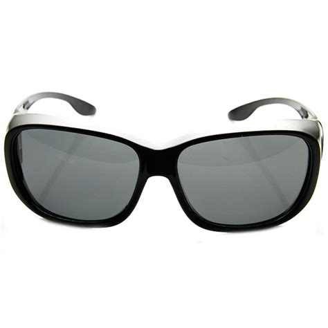 Large Polarized Wrap Side Lens Fully Protected Square Fit Over Sunglas