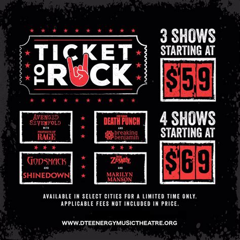 Ticket To Rock Includes Shinedown Avenged Sevenfold Rob Zombie