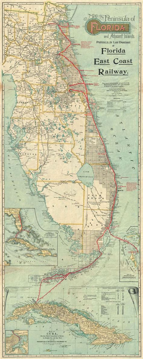Map Of The East Coast Of Florida State Coastal Towns Map