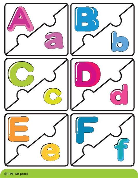 Uppercase To Lowercase Alphabets Free Puzzle Free Puzzles Alphabet