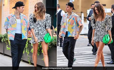 justin bieber and hailey baldwin love to dress up in scrumptiously colourful outfits for date nights
