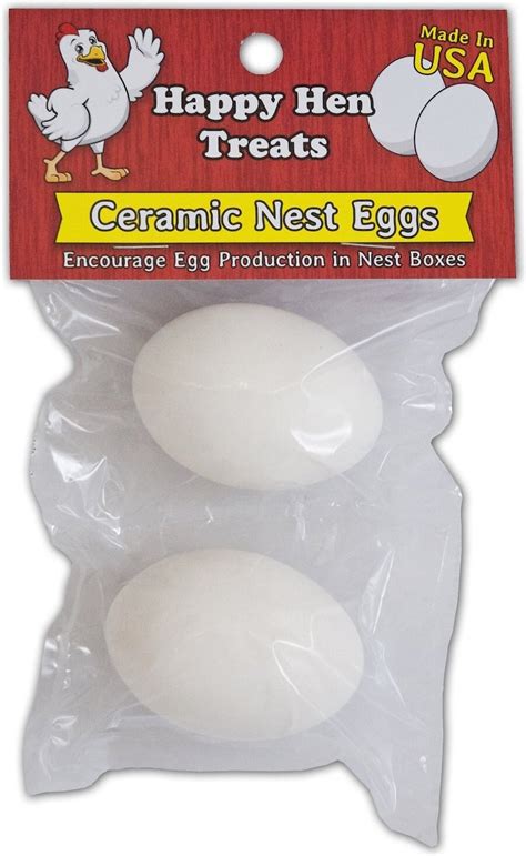 Happy Hen Treats Ceramic Nest Eggs White