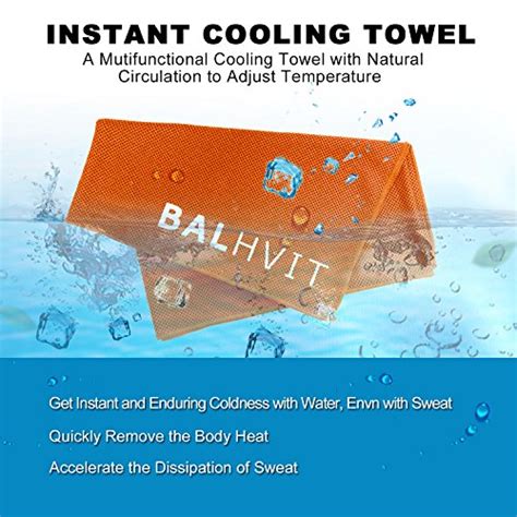 Balhvit 2 Pack Instant Relief Cooling Towel Ice Towel Microfiber