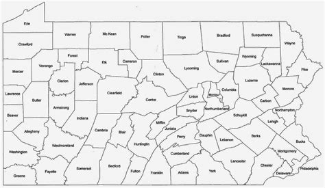 Printable Pa County Map Printable Map Of The United States