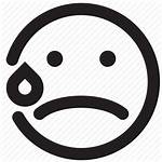 Cry Icon Crying Emoticon Sad Unhappy Outlines
