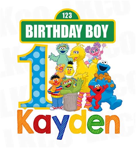 Maybe you would like to learn more about one of these? Sesame Street Birthday Iron On Transfer - Primary Colors ...