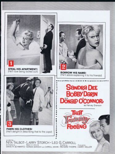 That Funny Feeling Original Vintage X Industry Ad Sandra Dee Bobby Darin Ebay