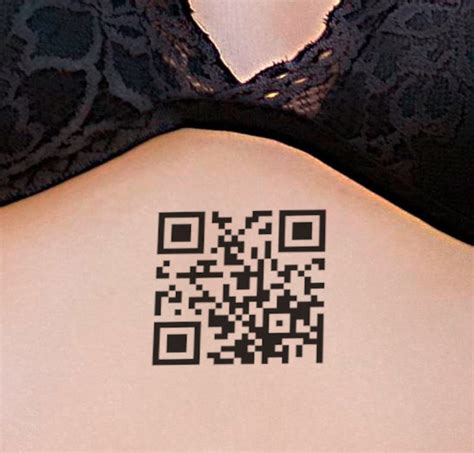 I M Your Whore Qr Code Sexy Naughty Kinky Temporary Tattoo In Black