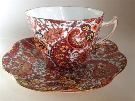 Pretty Paisley Rosina Tea Cup And Saucer Bone China Teacup Etsy New