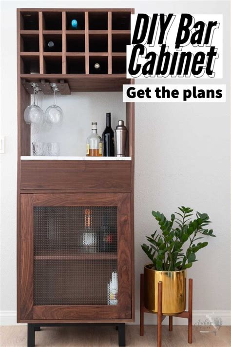 Diy Tall Bar Cabinet With Storage With Detailed Plans And Video