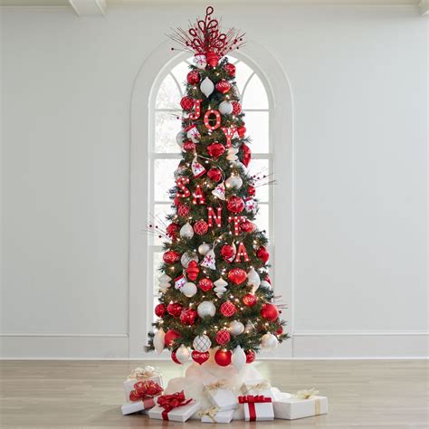 7 Slim Pre Lit Tree Decorazioni Albero Di Natale Natale Alberi Di