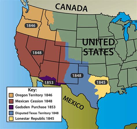 This Map Shows The Western Expansion Of The United States Describe