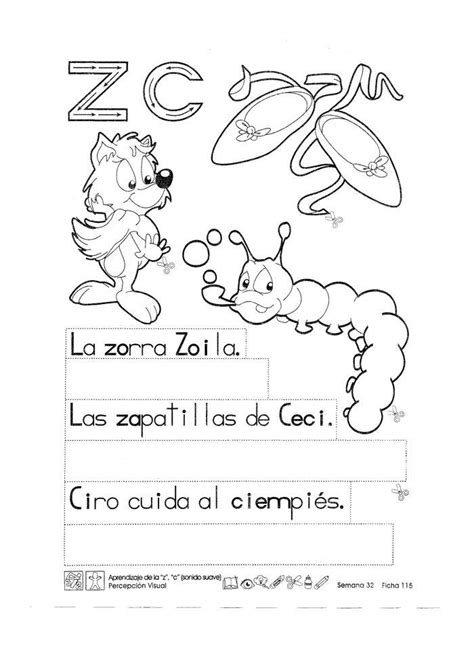 Fichas De Aprendizaje De La Letra Z Escritura De Niños Libros De