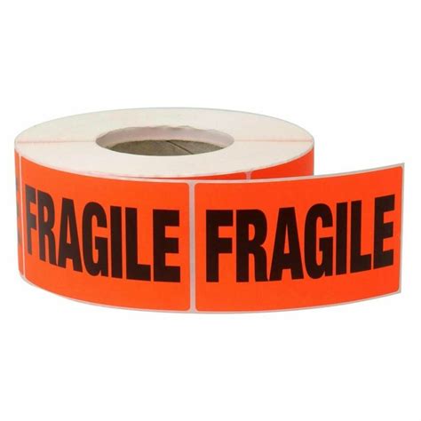 Avery Label Fragile Orange Pack Of 1000 Buyerfriendly