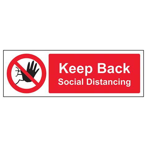 Keep Back Social Distancing Sign Infection Control Signage