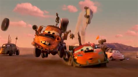 Lightning Mcqueen And Mater Battle Mad Max Style Vehicle Villains In