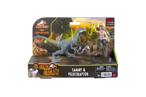Jurassic World Camp Cretaceous Sammy And Velociraptor Jurassic Toys