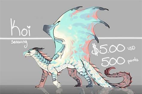 Closed Koiseawing Adopt By Crionym Wings Of Fire Dragons Fantasy