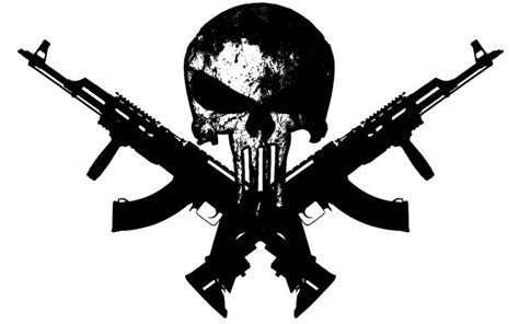 The Punisher Skull With Guns Guns 1280x800 Wallpaper Abstract Gun Hd