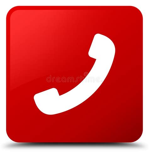 Phone Icon Red Square Button Stock Illustration Illustration Of Phone
