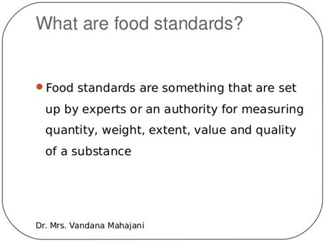 Food Standards