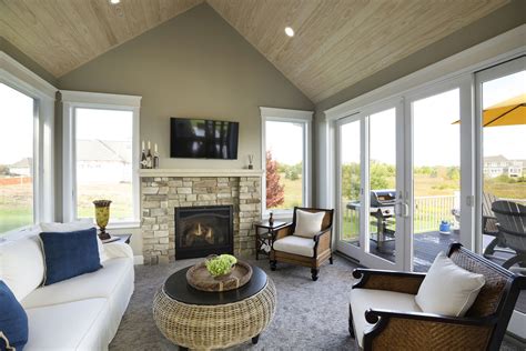 Incredible Sunroom With Fireplace Basic Idea Home Decorating Ideas