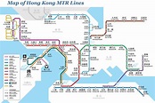 Hong Kong MTR Lines Map, Hong Kong Subway Lines Map