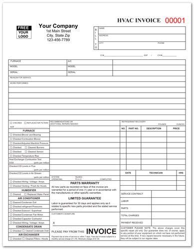 Download the hvac invoice template to bill customers for any hvac repairs or services provided, for heating or cooling systems including furnaces, thermostat maintenance, and more. HVAC Repair Service Checklist Form | Hvac maintenance, Hvac services, Hvac