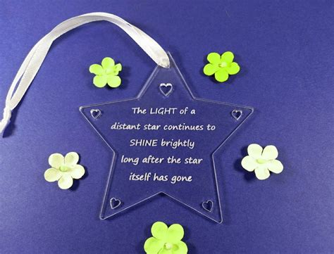 Memory Star Plaque In Memory Remembrance Light Of A Star Etsy