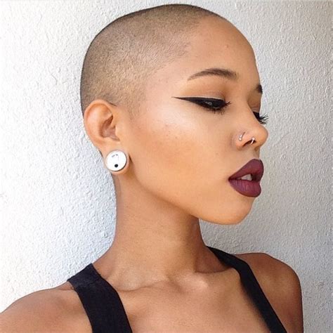 19 Stunning Black Women Whose Bald Heads Will Leave You Speechless Bald Hair Short Hair