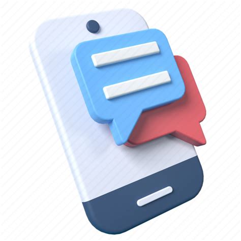 Smartphone Mobile Phone Message 3d Illustration Download On Iconfinder